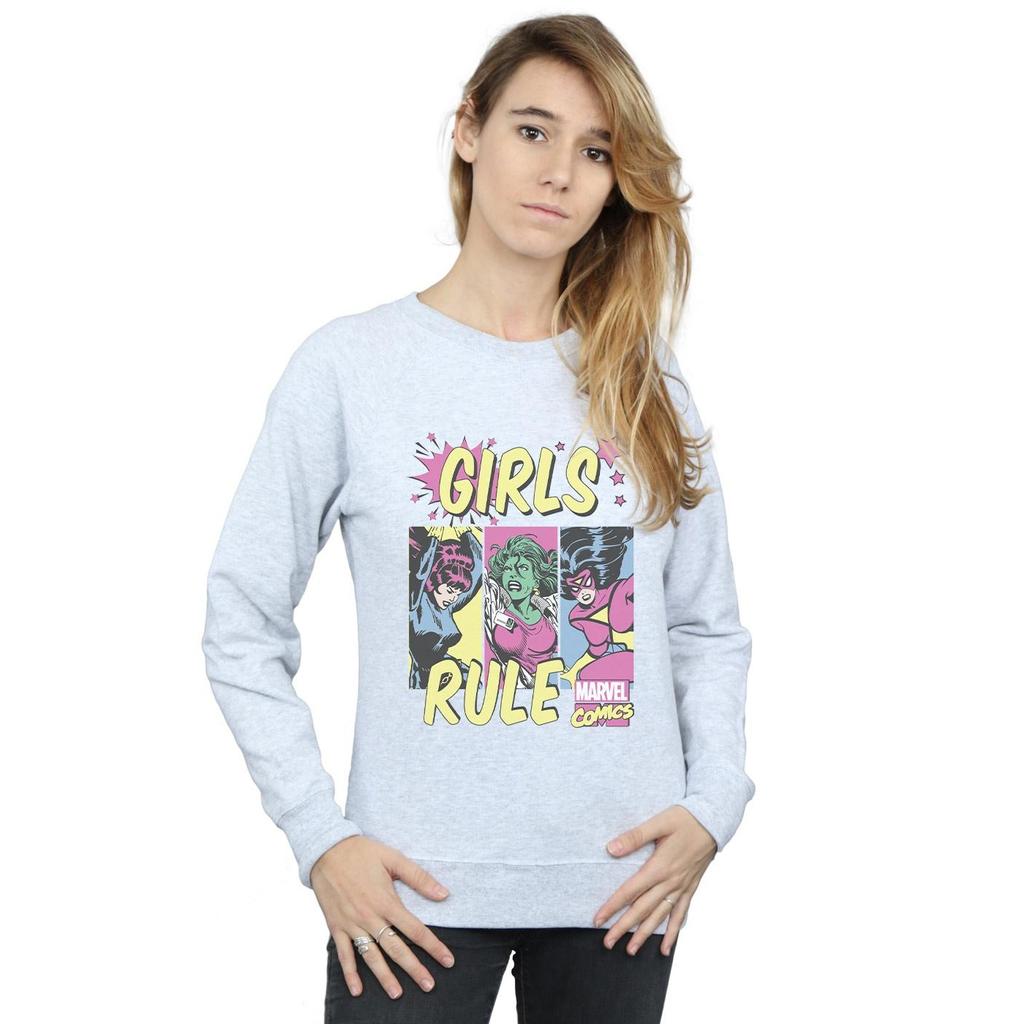 Marvel Comics Womens/Ladies Girls Rule Sweatshirt