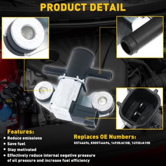 Vapor Canister Purge Valve 14930-JA10A For Nissan Altima Maxima GT-R Quest Rogue