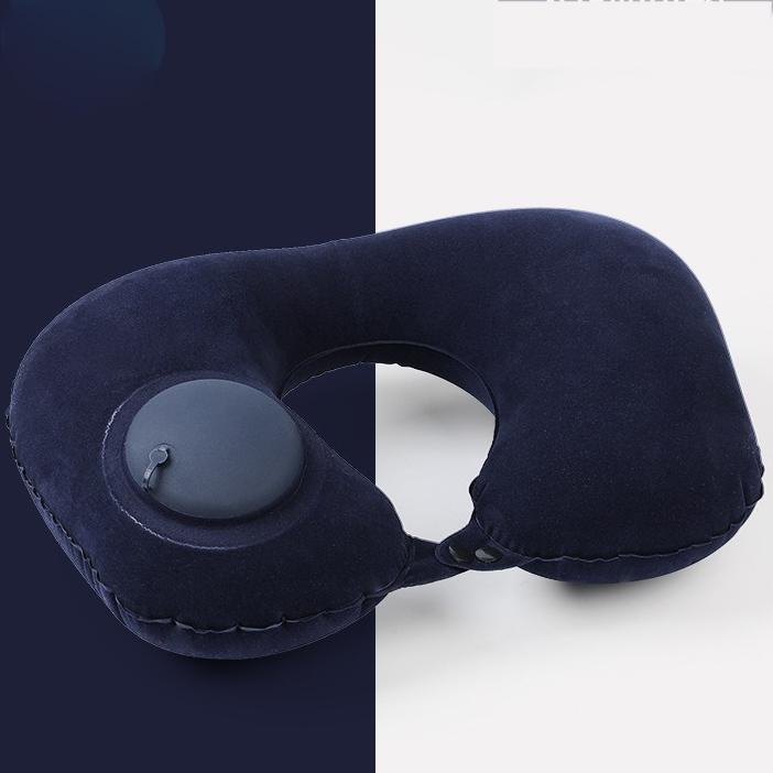 Inflatable Travel Neck Pillow for Airplane Train Car Washable Pillowcase U Shaped Office Napping Pillow,Home Head Neck and Lumbar Support