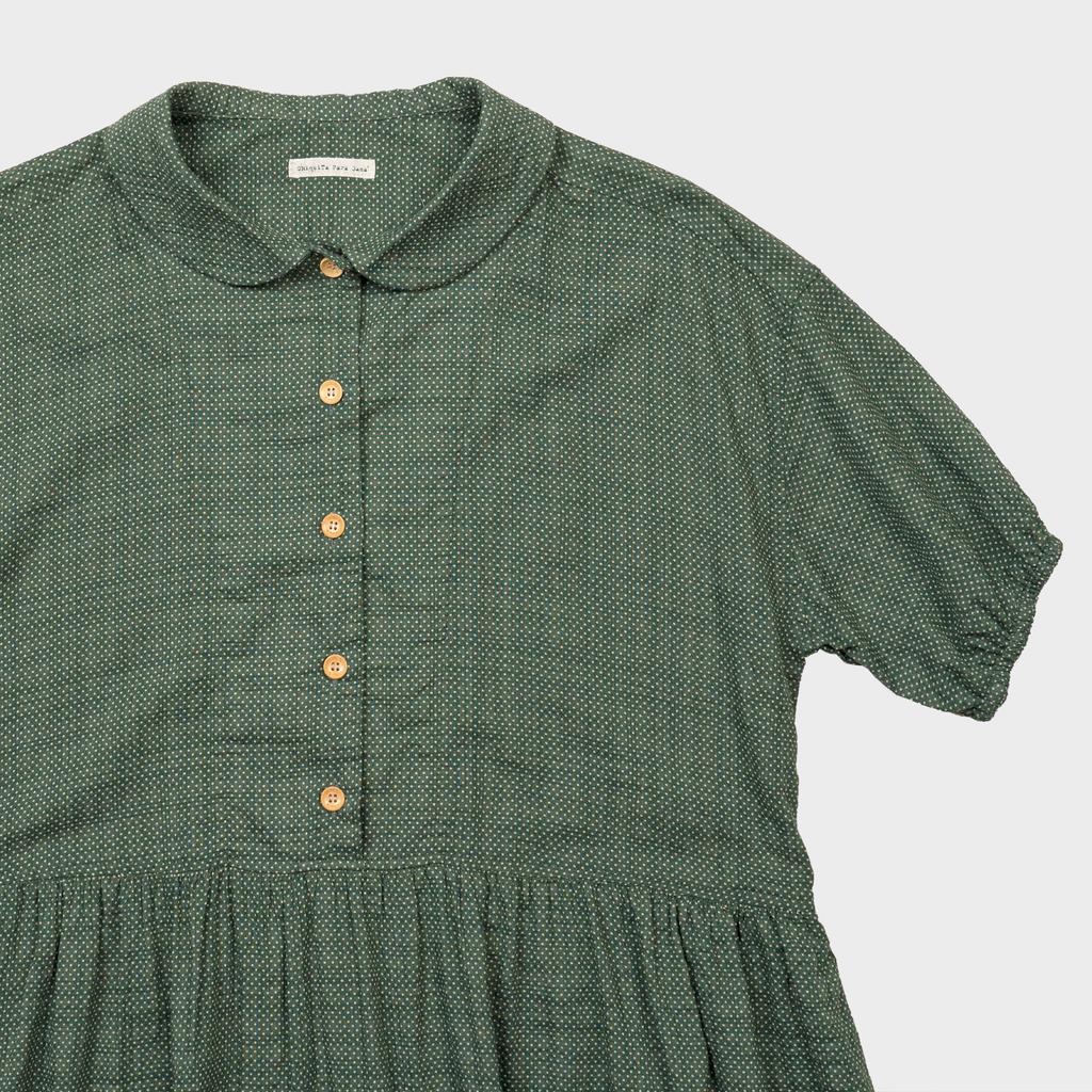 Chikita Puff Sleeveless Dress (Dot) Green 232202Ogn