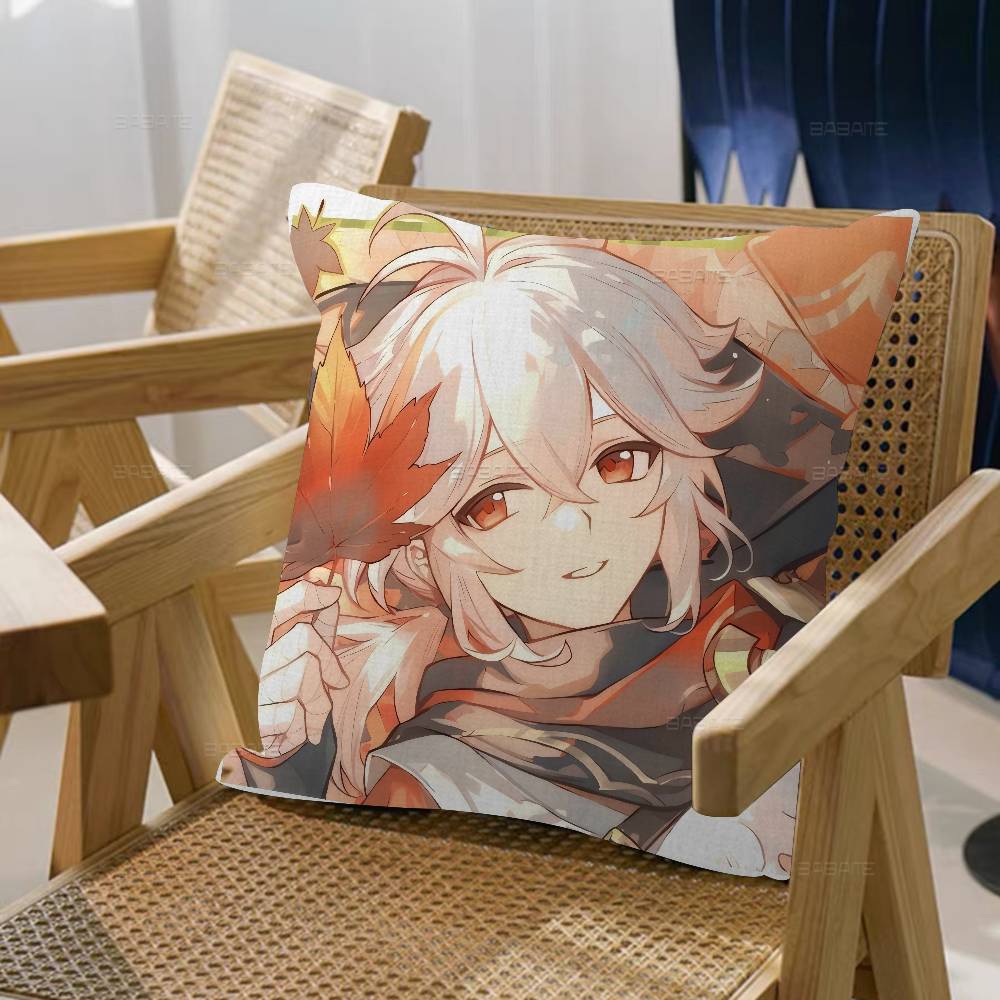 Kaedehara Kazuha Genshin Impact Pillow Cover Sofa Cushion Cover Home Room Decoration Children Gift