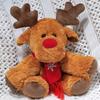 Scarf Reindeer Plush Toys Fluffy Soft Christmas Party Atmosphere Decoration Exquisite Desktop Ornament Festival Gifts For Friend