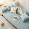 New Retro Pure Cotton Embroidered Sofa Cushion Four Season Universal Solid Color Anti Slip And Dirt Resistant Sofa Cover Cloth