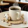 Tassenuntersetzer 4 Stück Tierform Häkeln Tassen Schutz Kaffeetischuntersetzer für Zuhause Esszimmer Küche Wohnung