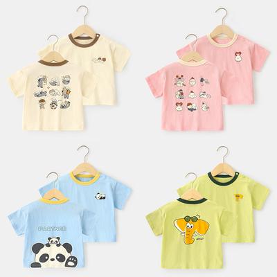Baby Clothes Casual Short-sleeved T-shirts Summer Clothes Boys Girls Baby Children Children Summer Half-sleeved Tops