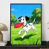 Disney Dalmatian dog frisbee fun 5D handmade diy diamond painting, home wall decoration