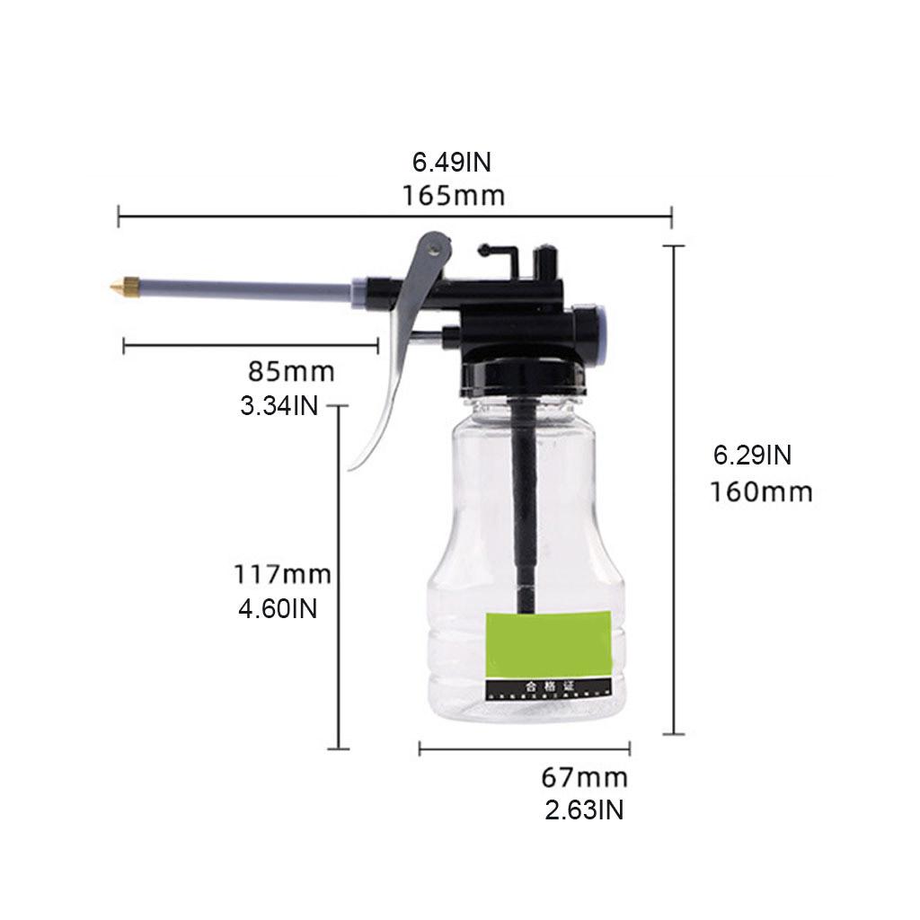 Pistols Oiler Can with Rigid Spout Oil Pot Injector for Car Bike Machine Hose