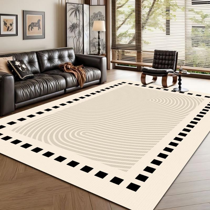 Nordic Simple Geometric Crystal Velvet Large Carpet Living Room Mat Family Sofa Balcony Corridor Non-slip Decorative Rugs