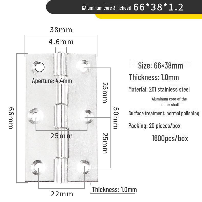 Miniaturowe płaskie zawiasy ze stali nierdzewnej do drzwi szafek drewnianych - rozmiary: 1, 1,5, 2, 2,5, 3, 4 cale