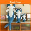 Cat Plush Shark Pillow Toy Soft Filled Doll Stuffed Animal Cozy Home Decor Gift