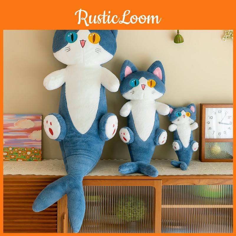 Cat Plush Shark Pillow Toy Soft Filled Doll Stuffed Animal Cozy Home Decor Gift