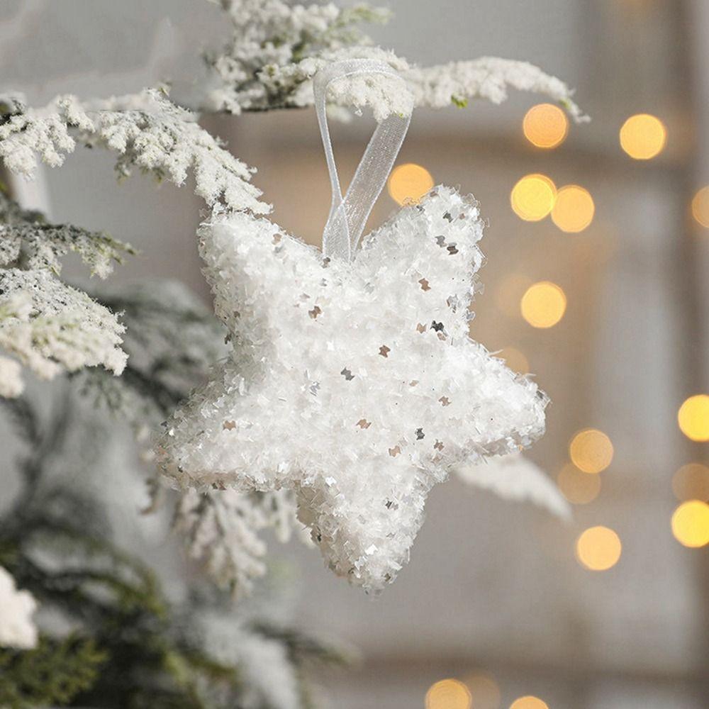 Gift Box White Foam Pendant Star Christmas Decorations Ornament Christmas Tree Pendant Home