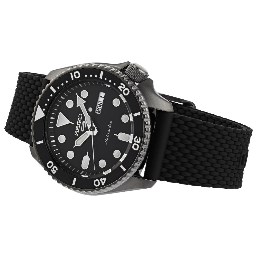 Seiko Orologio automatico da uomo con quadrante nero 5 Sports SRPD65K2