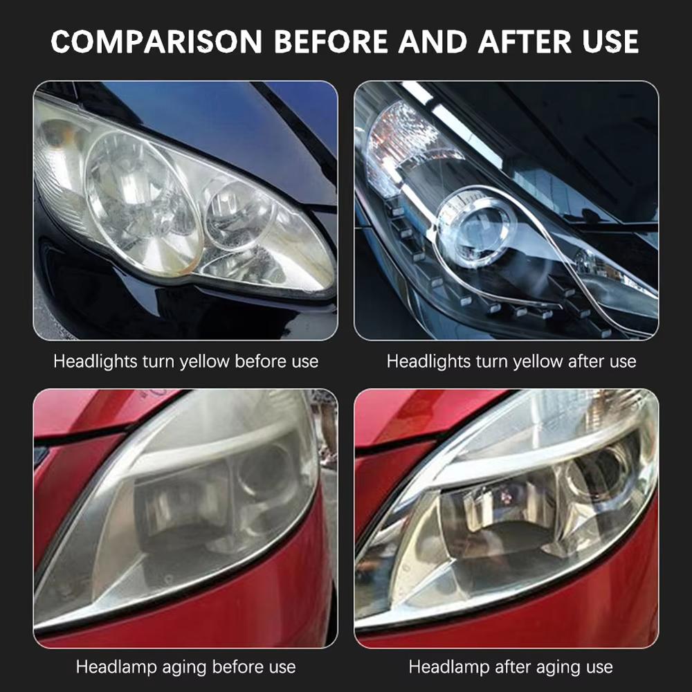 180ML Płyn do renowacji i naprawy reflektorów samochodowych Żółty roztwór do platerowania, niepolerujący atomizer do czyszczenia