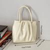 Casual Style Pleated Design Pu Handbags Square Shape Solid Color Crossbody Bag Soft Material Mini Shoulder Bag Daily Commute