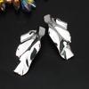 1 Pairs Exaggerated Long Hanging Earrings For Women Big Twisted Metal Dangle Earrings Cool  Trendy European Ear Jewelry