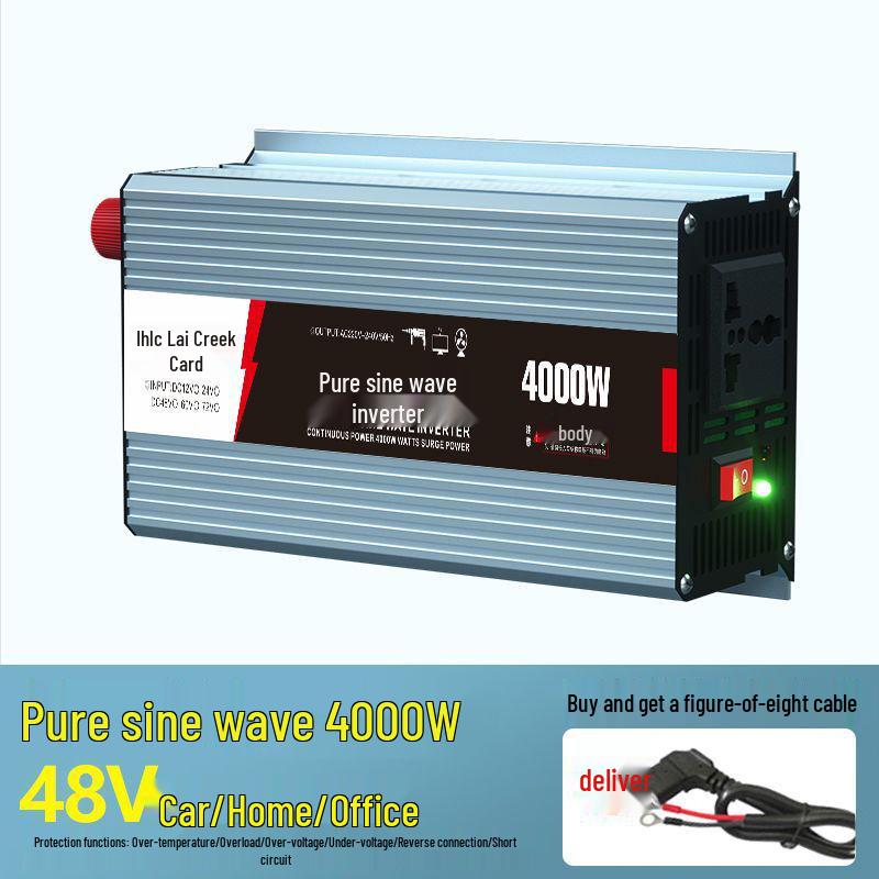 High-Power Pure Sine Wave Smart Inverter: 12V/24V/48V/60V To 220V for Car and Home Use