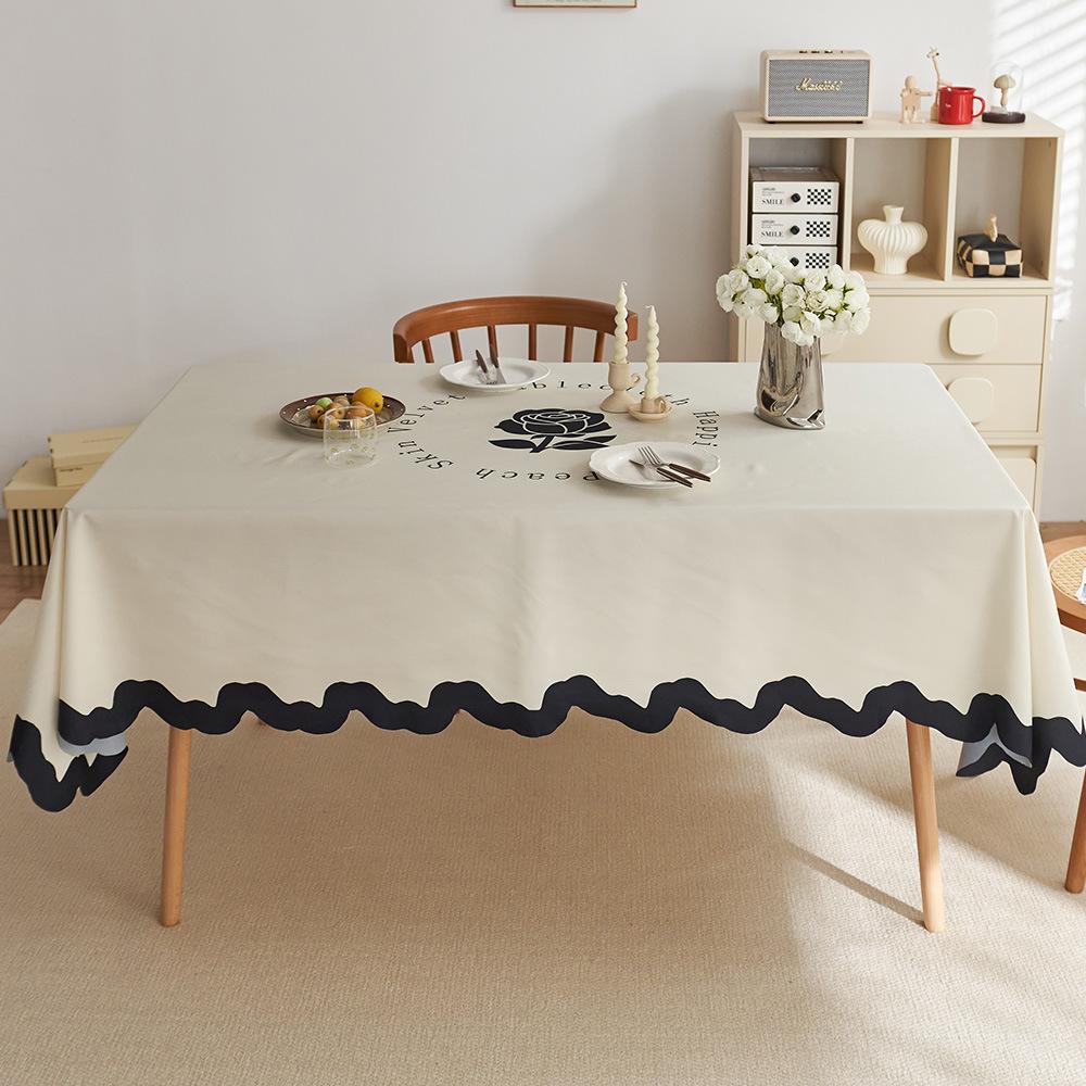 

Dopamine waterproof dining table cloth anti-scalding table mat rectangular light luxury coffee table tablecloth 40x60