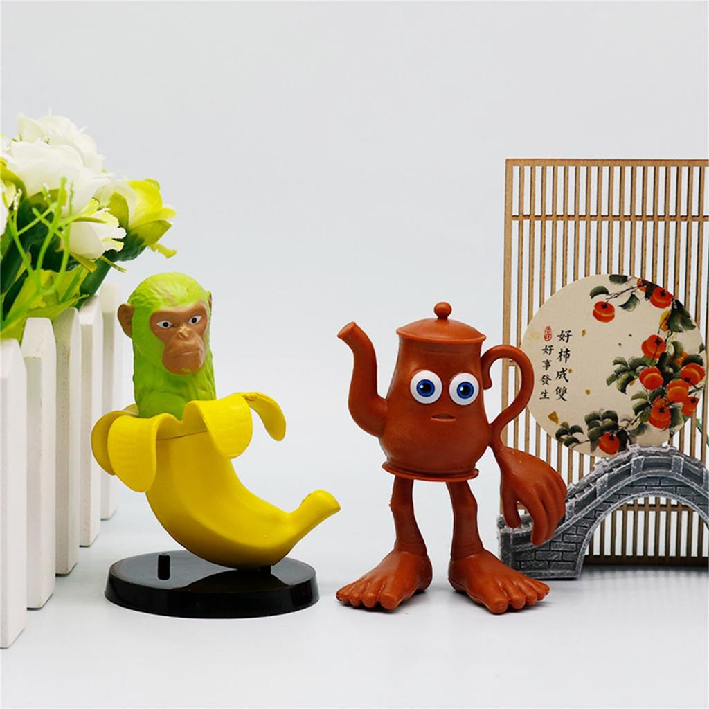 6PC Small Dolls Kit Ornaments Model Doll ABS Decoration Children's Toy Gift