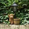 JYL TS/143,Solar Highland Cow Figurine Yak Garden Statue Outdoor Garden Decor Resin Craft