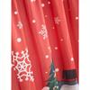 Single Panel Christmas Themed Curtains Living Room Bedroom Decoration Decorative Rod Pole Window Screens Curtain Polyester Ideal For Area