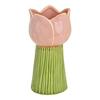 Vase tulipe en porcelaine 9 x 18 cm rose