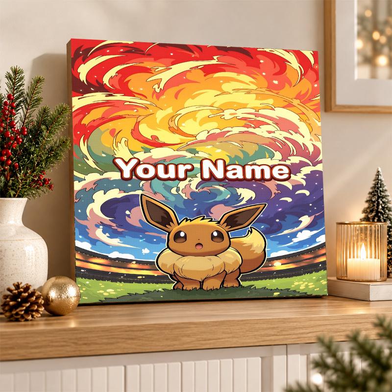 Eevee Evolutions Custom Name Diamond Painting Personalized 5D Full Drill DIY Diamond Art Home Decor