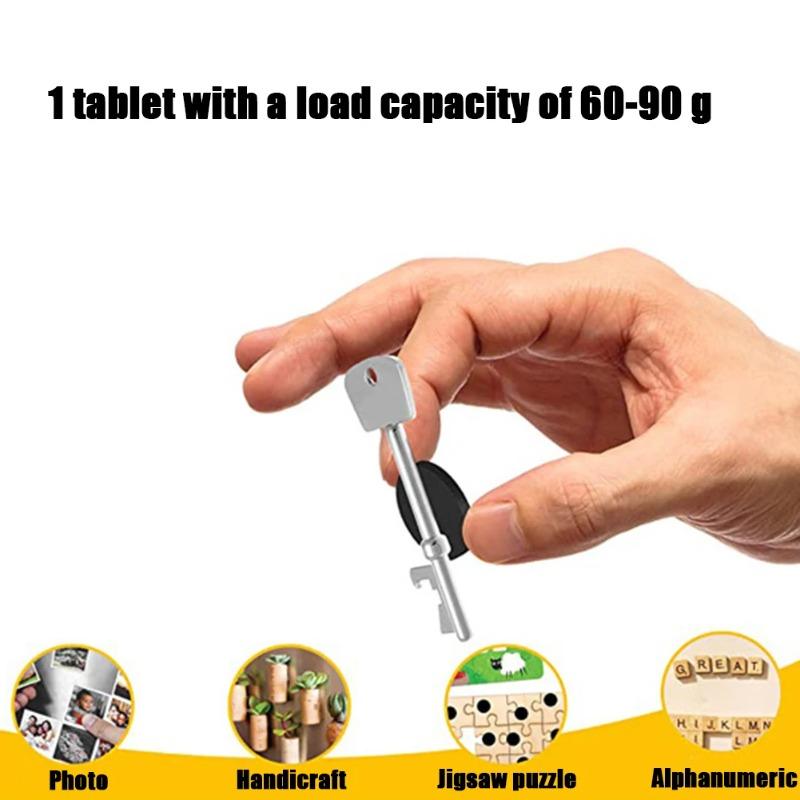 10/200pcs Round Magnet Sticky Magnetic Tape Black Magnets DIY Crafts Household Fridge Decor Small Back Self Adhesive Stickers