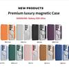 Magnetische Leder Klapp Hülle Stoßfest für Samsung Galaxy S26Ultra S25 Edge S24 S23 Plus FE Kartenhalter Kabelloses Laden Abdeckung