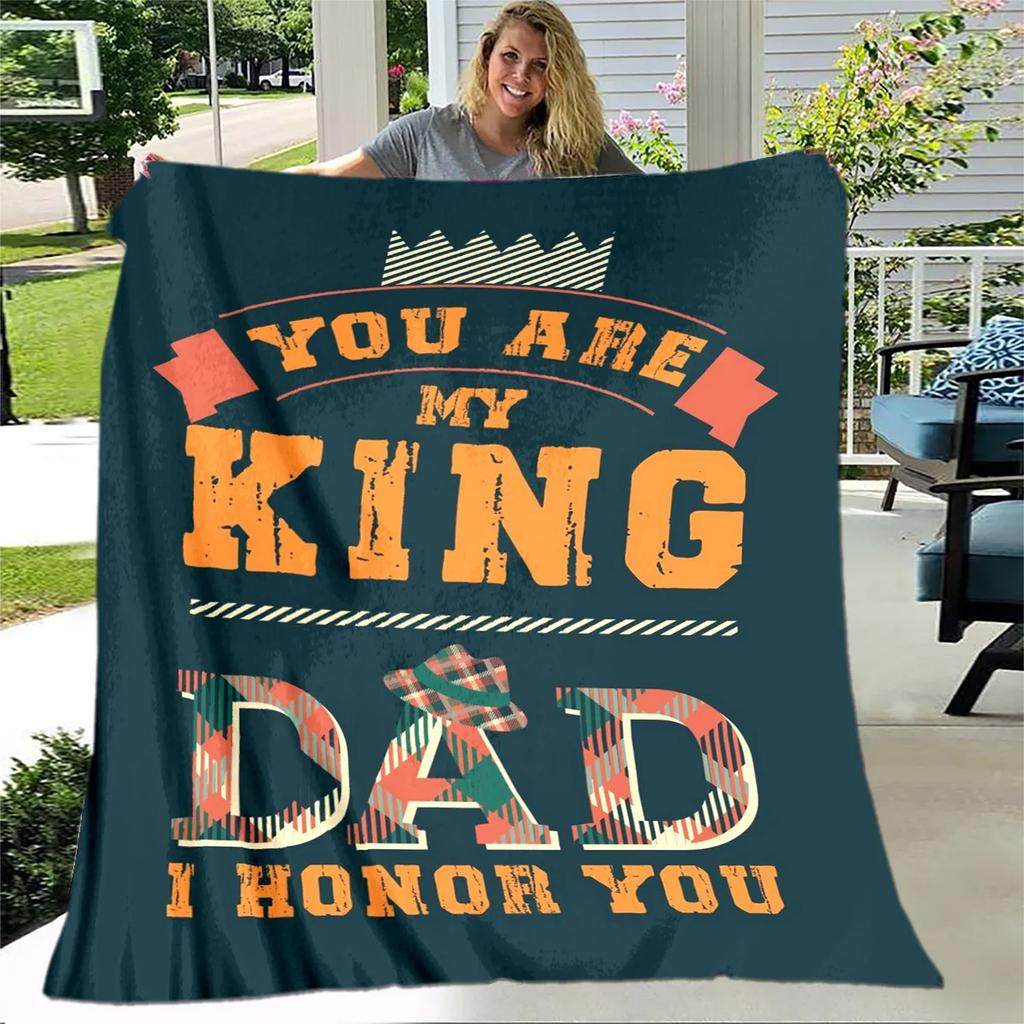 To My Father Dad Letter Gift Series Blanket,Soft Throw Blanket for Home Bedroom Bed Sofa Picnic Travel Office Cover Blanket Kids