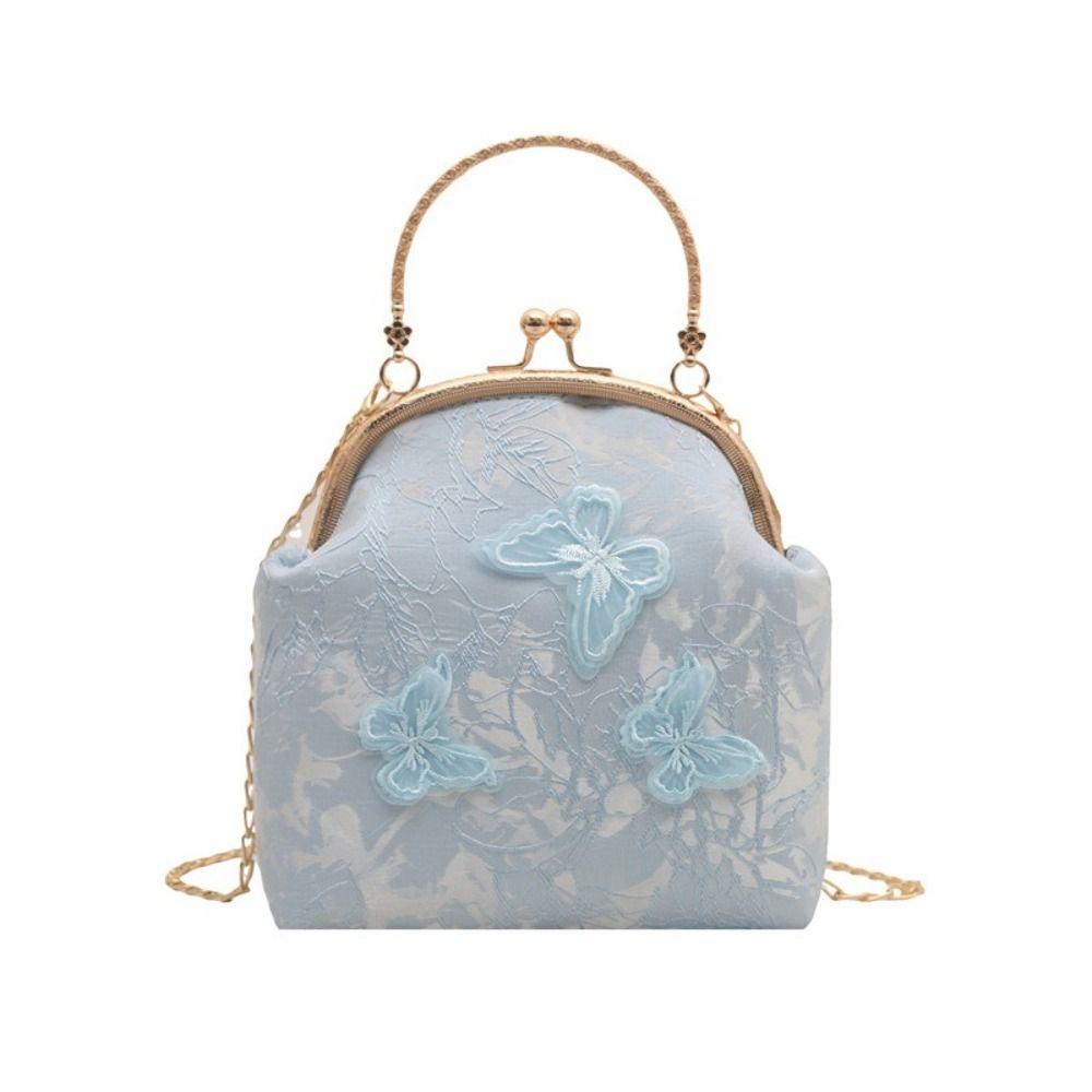 Fashion Polyester Evening Bags Embroidered Chain Banquet Bag Shoulder Bag Women