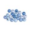 Polished Wooden Beads 8mm Light Blue Tones 84 Pieces