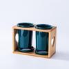 Nordic Ceramic Chopstick Holder with Bamboo Drainer