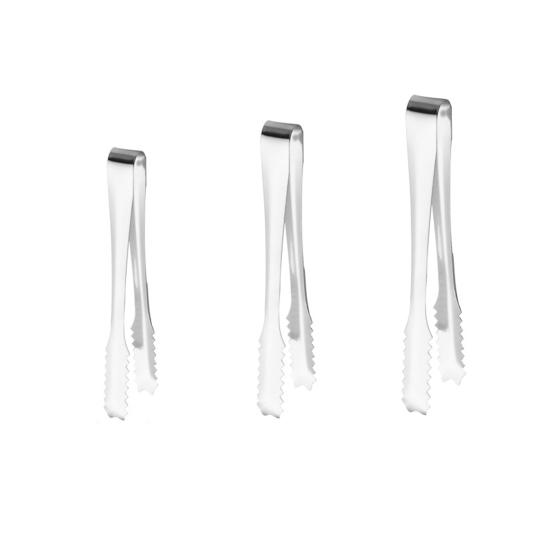 Stainless Steel Ice Tongs Small Lightweight Tongs Thickened Ice Clip Multifunctional BBQ Clip Ice Bucket
