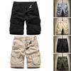 Summer Shorts Solid Color Soft Fabric Loose Trendy Zip Up Men for Home