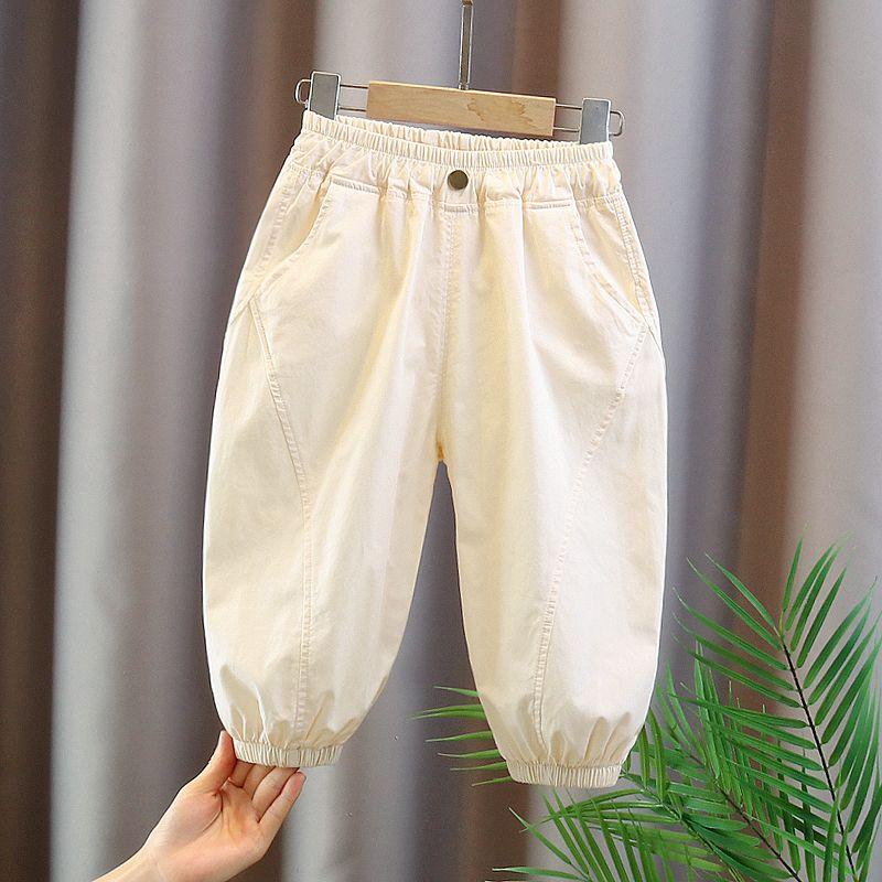 Girls' Pants Summer Thin Cotton Sports Pants Girls' Pants Baby Mosquito Proof Pants Summer Lantern Pants