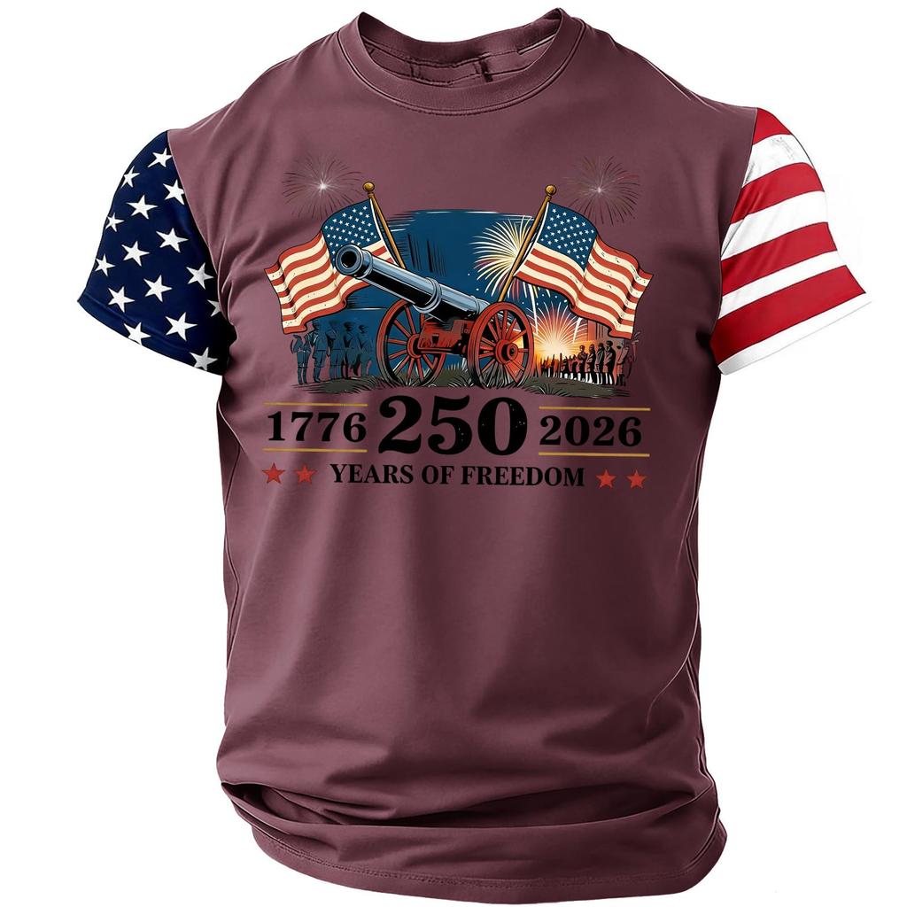 Men's Casual Round Neck Lightweight Breathable Short-Sleeve Top