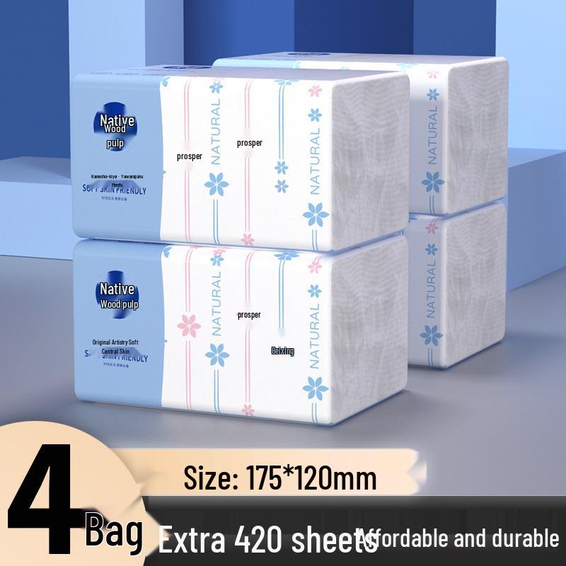 To Moxi Boxed Tissue Paper, 420 Sheets, 5-Ply, Large Pack, Napkin/Toilet Paper Replacement