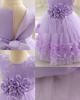 2024 High-Quality Girls' Princess Birthday and Evening Gown with Flowers