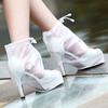 Riemchensandalen Regentag Schuhüberzieher High Heels Schuhüberzieher
