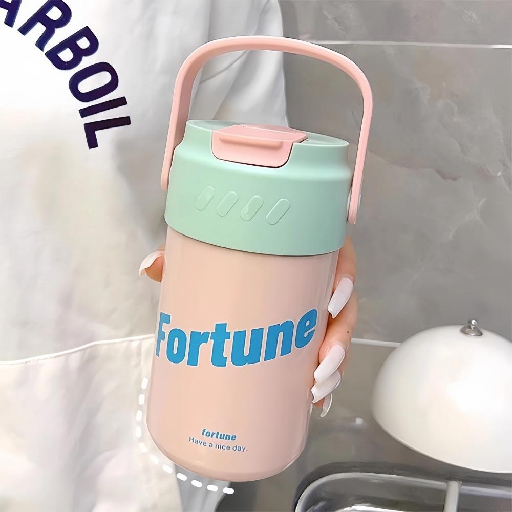 316 Stainless Steel Insulated Coffee Mug with Portable Handle Tumbler Water Thermos Vacuum Flask Water Bottle 500ml Thermal Cup