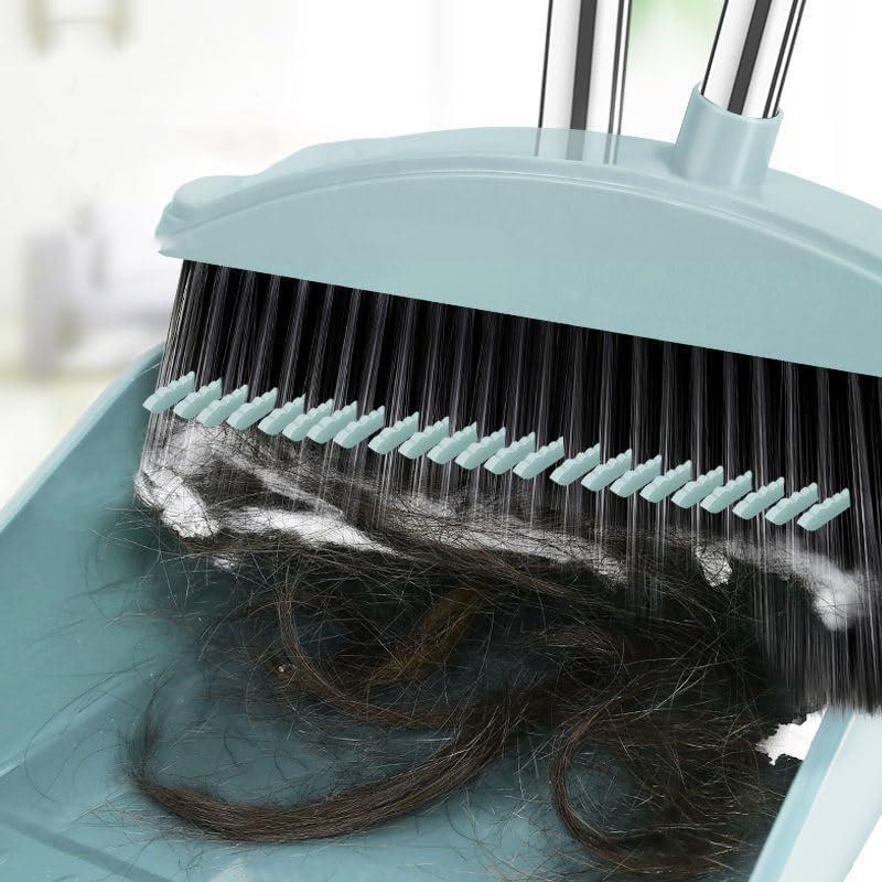 Broom with dustpan, dustpan, cleaning set, hand broom brush, indoors, outdoors, entryway cleaning, easy, broom, tabletop, desk top, storage, cleaning