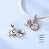 Authentic copper Charm Bead Charms Bead Colorful Inlaid Zirconium Family Dangle Compatible With Bracelets Do It Yourself Jewellery Marking Lover Gifts