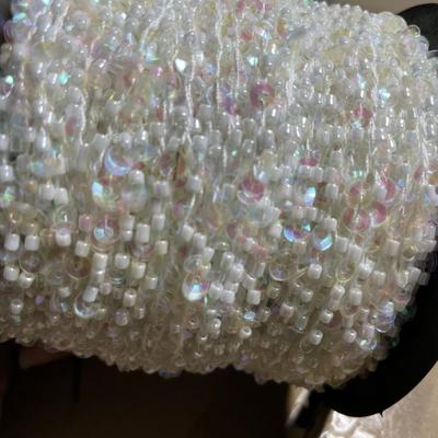 Rice Bead Colorful Sequin Chain One Roll 200 Yards, Wired Beads Colorful Doudou Beaded DIY Knitting & Crocheting