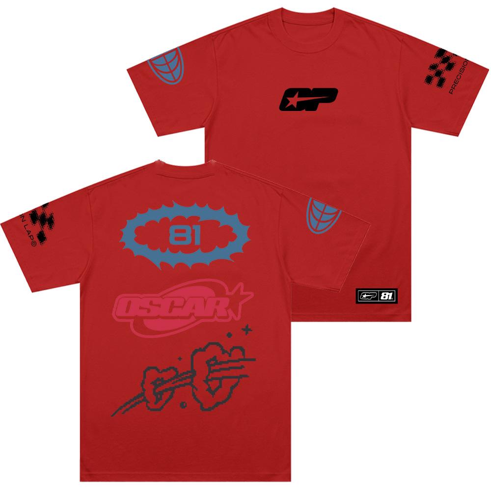 

Oscar Piastri Origins T-Shirt New 81 Letter Racing Tees Fan Harajuku Casual Cotton Tee Comfortable Casual Clothing XXL червоний