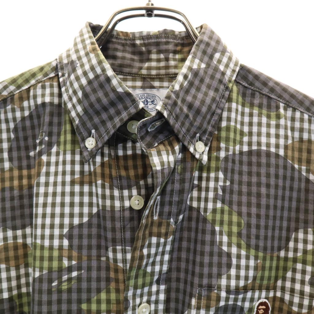 A BATHING APE made in Japan Long sleeve Button down shirt M Gray Men's Used