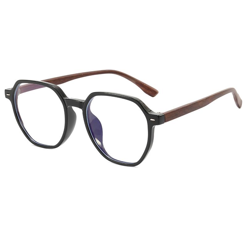 Superhot Eyewear 35832 Fashion 2021 Retro Vintage Blue Light Blocking Plastic Faux Wood Eyeglasses