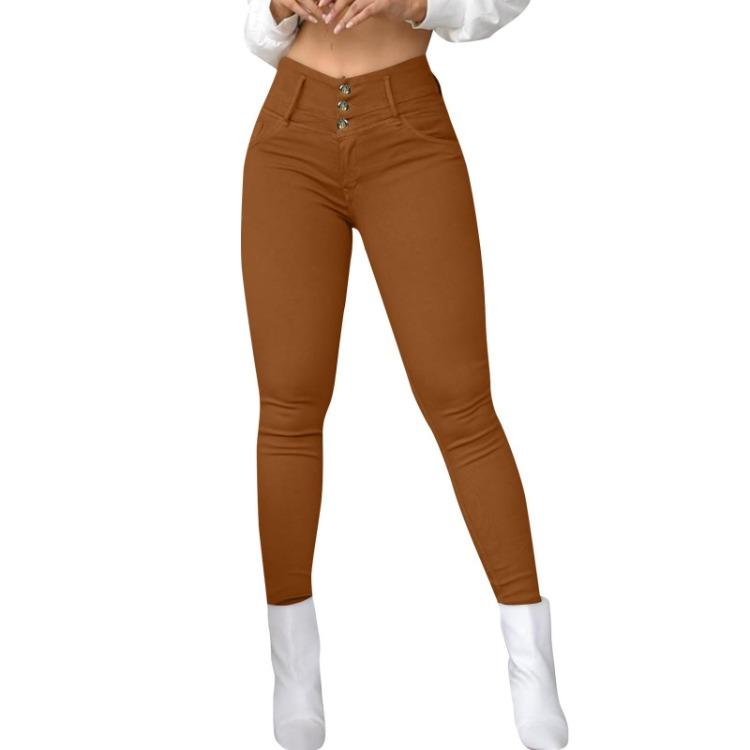 Fashionable Women Tight High Waisted Casual Comfortable Style Pants