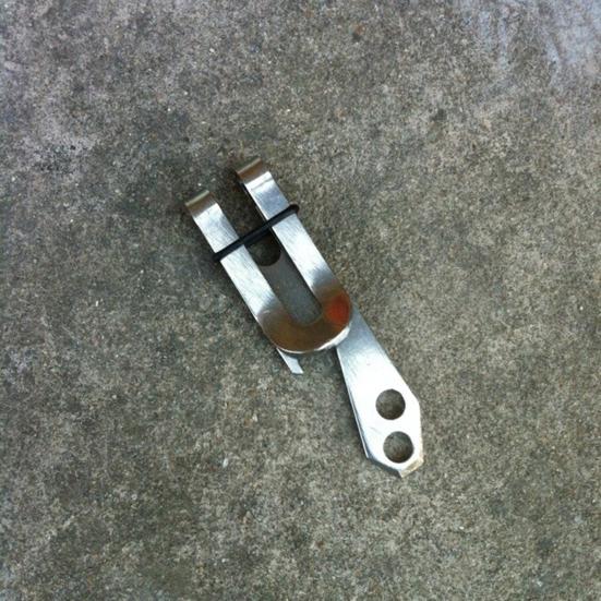 Pengeklemme multifunksjon mini rustfritt stål smal lommebok Minimalistisk karabinkroker