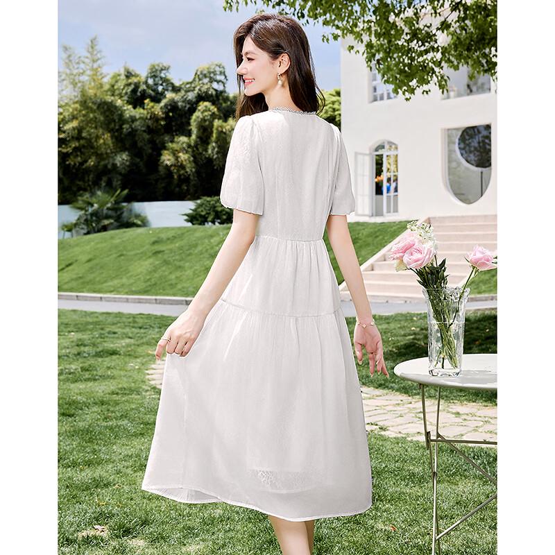 Chic Tie-Neck A-Line Midi Dress